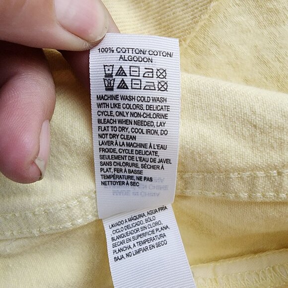 Lucky Brand Womens Small The Tomboy Trucker Yellow Long Sleeve Button Up *Read* - Picture 6 of 12